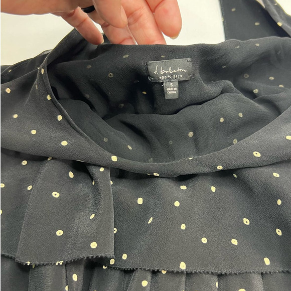 Aritzia Babaton 100% Silk Polka Dots Layered Women's Black Sleeveless Dress - Picture 8 of 8